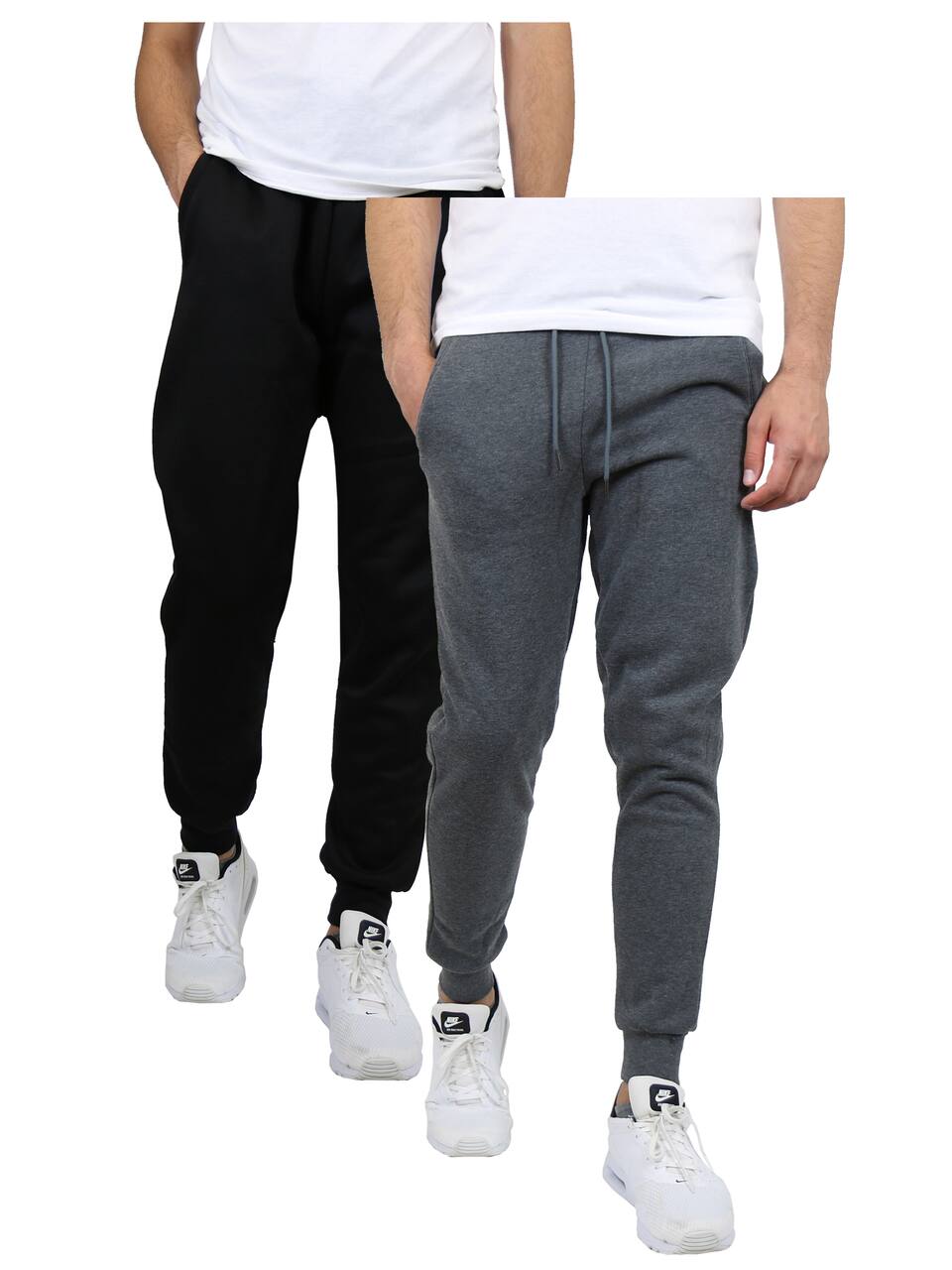 Galaxy by Harvic Men's Fleece-Lined Jogger Sweatpants 2 Pack